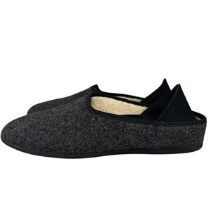 Mahabis Shoes Mens 11-11.5 Dark Grey Iconic Classic Wool Slippers Comfy